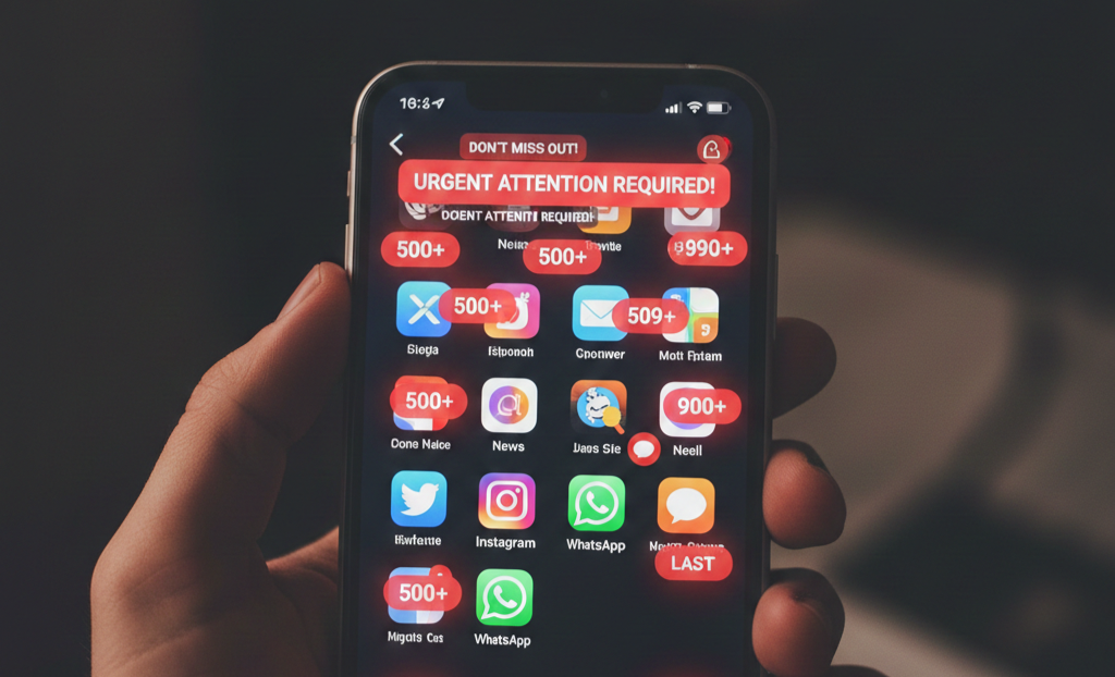 Notificaciones de aplicaciones diseñadas para interrumpir la concentración
