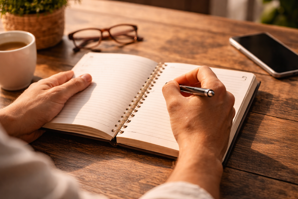 Escribir a mano en un cuaderno: el primer paso de la escritura terapéutica